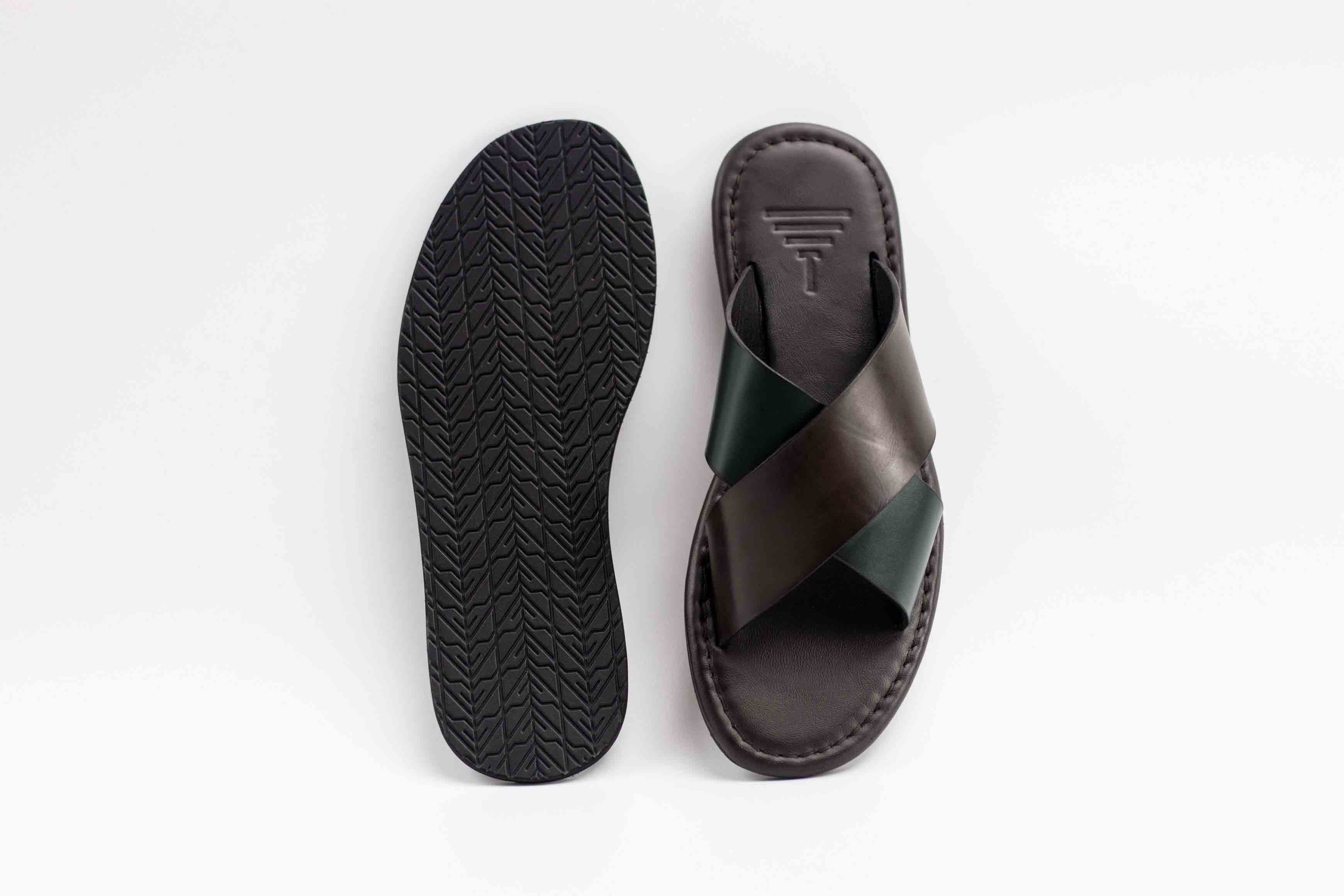 Criss-Cross Slide · Brown on Green