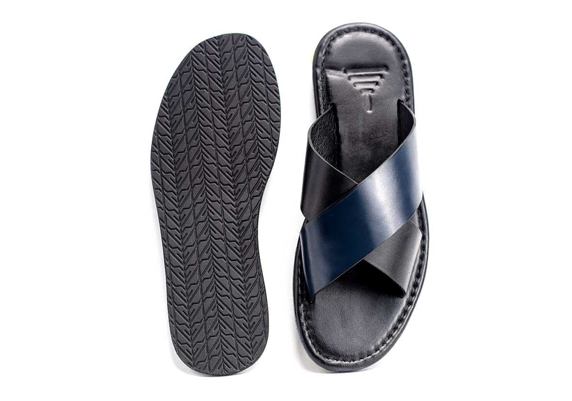 Cross Slide · Blue on Black
