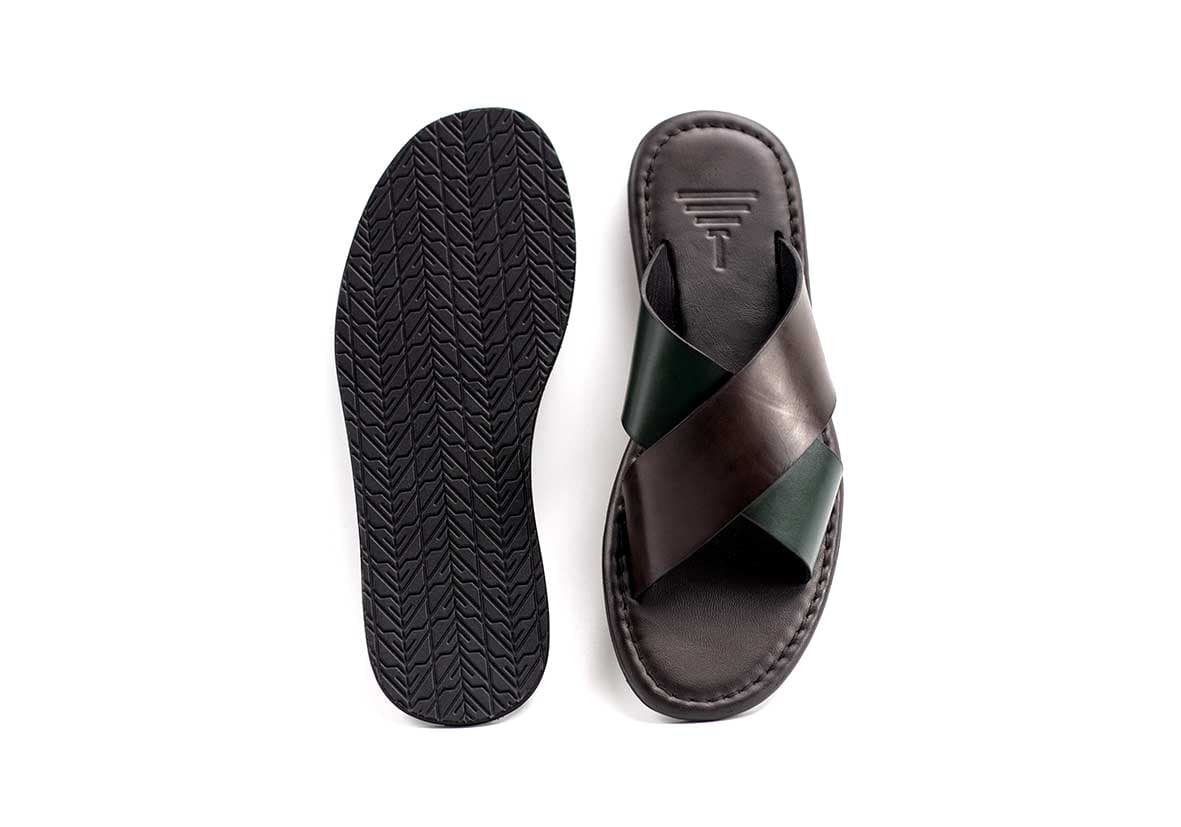 Cross Slide · Brown on Green