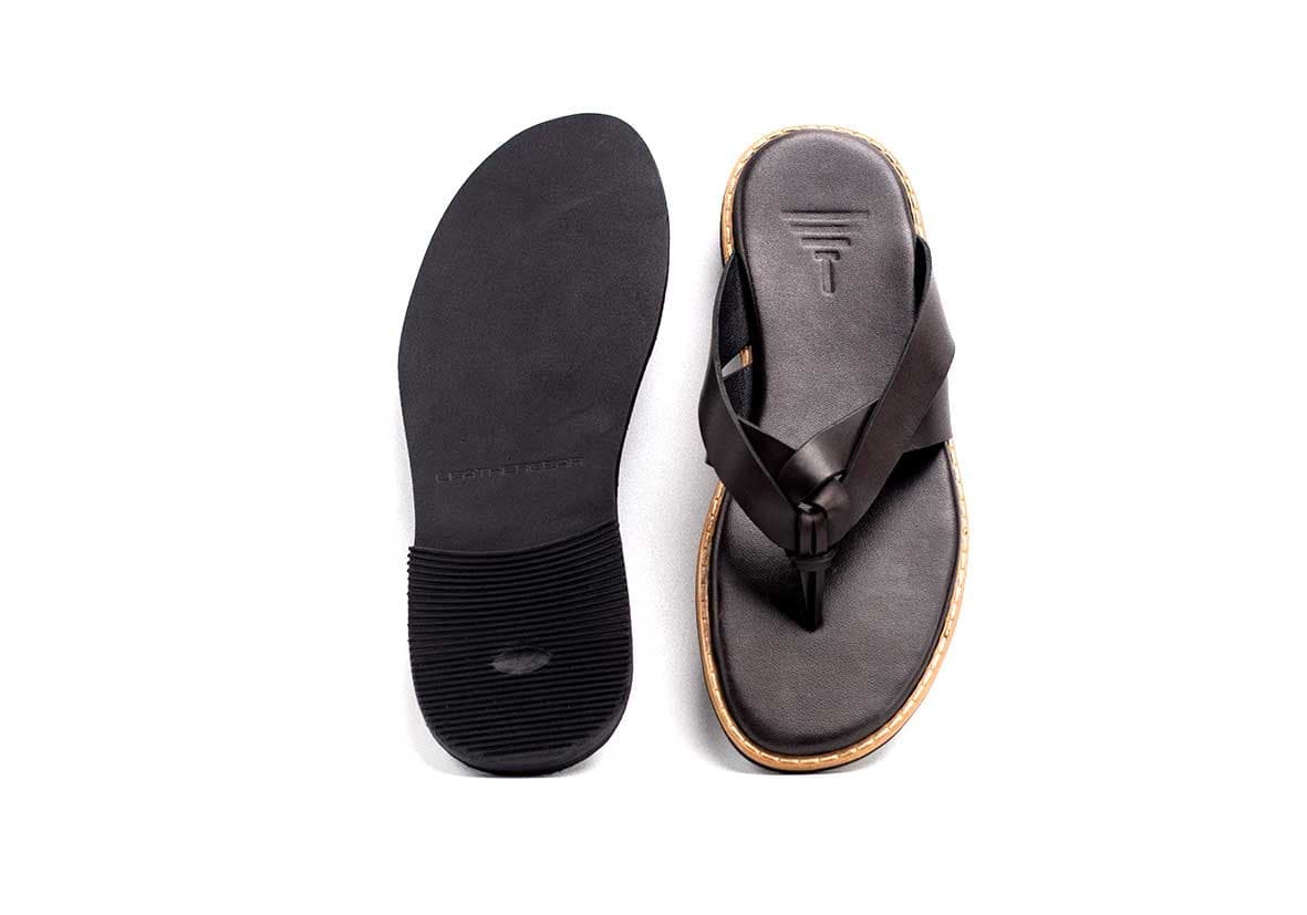 Thonged Slide · Brown